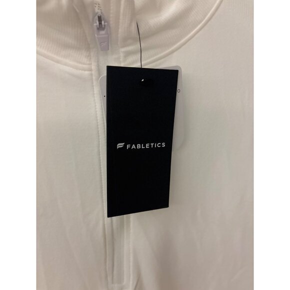 Fabletics Womens Medium White Half-Zip Pullover Long Sleeve Top Athletic - Picture 7 of 14
